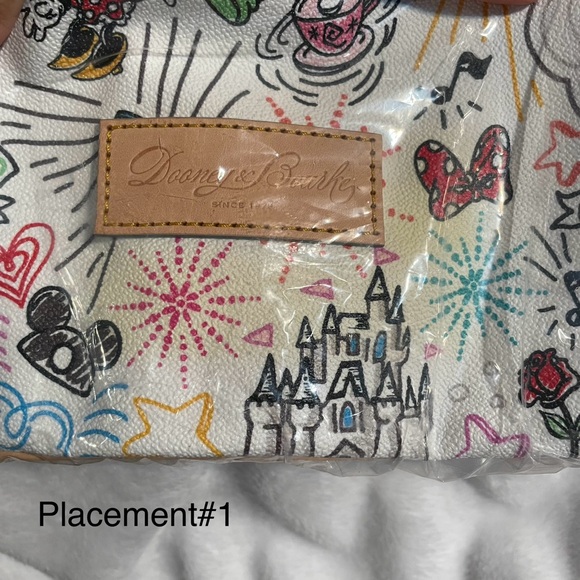 Dooney & Bourke Disney World Sketch Weekender Bag Leather Disneyland Parks NWT - Picture 6 of 10